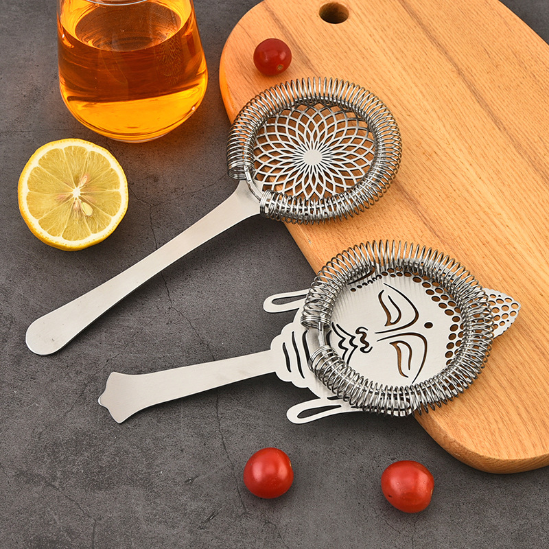 Filtru de gheață pentru cocktail, în formă de craniu, din oțel inox 304