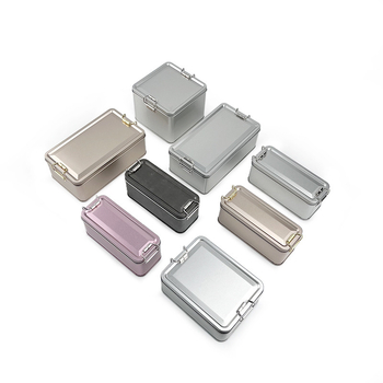 Cutie metalică argintie, retro, cu încuietoare cu mecanism de rotiță pentru ambalaje de produse coapte