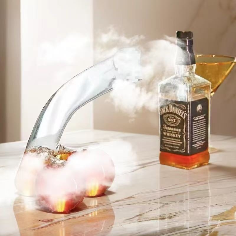 Decantor Tintin, sticluță de whisky amuzantă, pahar de vin cu motiv de pasăre, cadou original