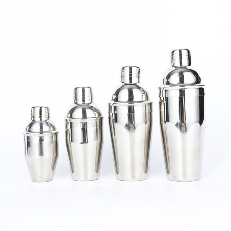 Set de 5 piese din oțel inoxidabil pentru cocktailuri – shaker, ceașcă de măsurare, lingură de amestec, filtru pentru gheață, clips pentru gheață