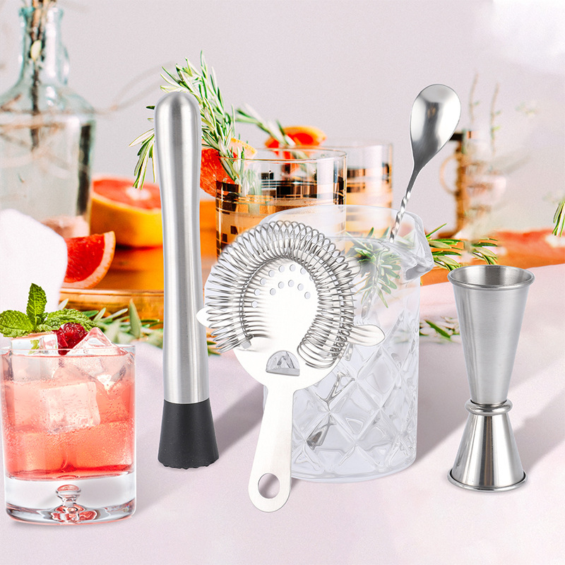 Set de cocktail din oțel inoxidabil pentru bar și uz casnic, 5 piese