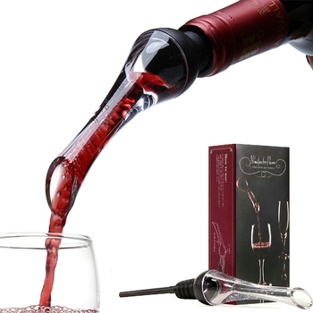 Purtător de vin detașabil cu aerare rapidă, set cadou Woodpecker pentru vin roșu