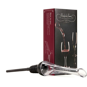 Purtător de vin detașabil cu aerare rapidă, set cadou Woodpecker pentru vin roșu