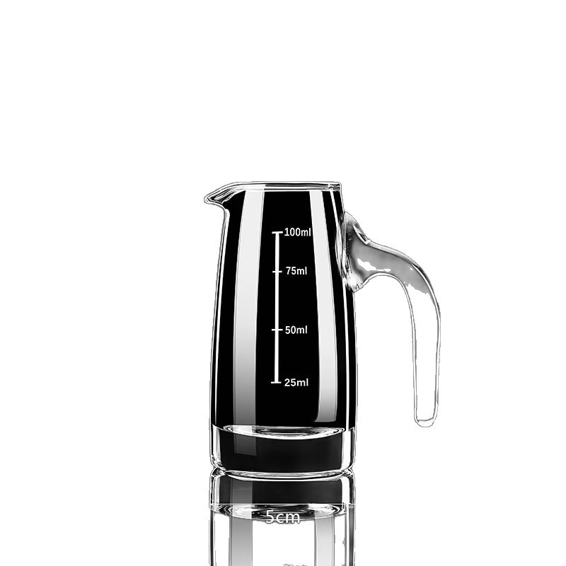 Decantor din sticlă fără plumb, cu margine gravată și dozator de vin integrat, 100–150 ml