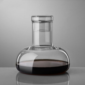 Decantor pentru vin roșu cu capac, sticlă, stil european, 1 L