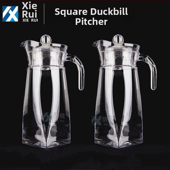 Decanter din plastic și carafă de vin, 1000 ml, transparent, material policarbonat, design modern