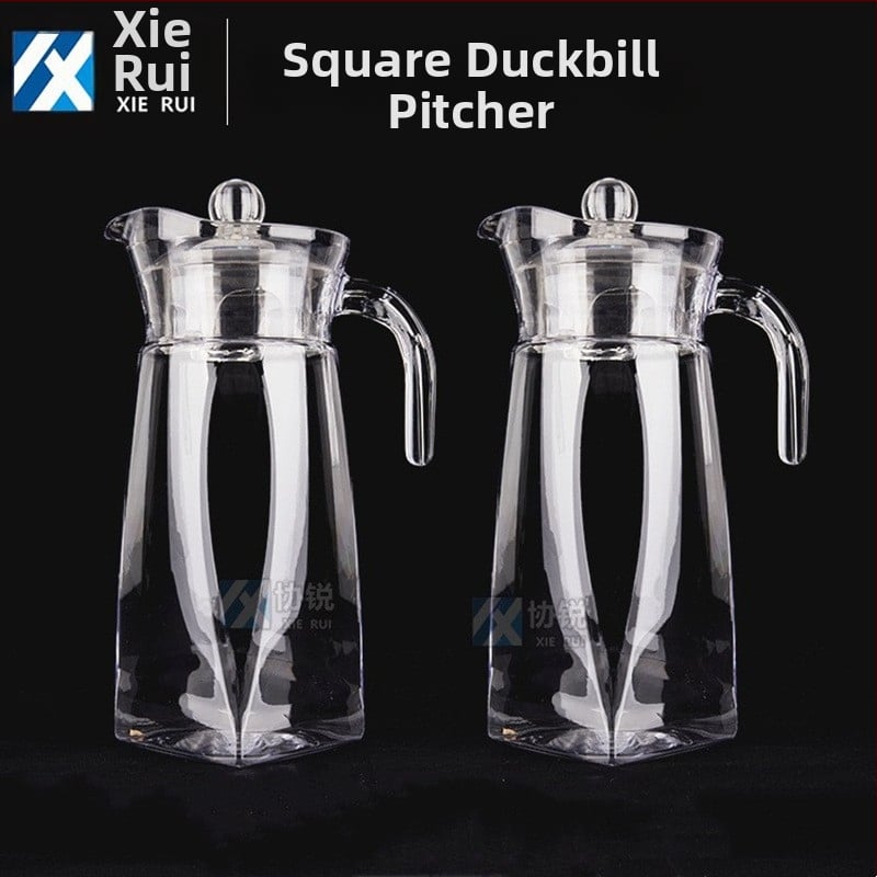 Decanter din plastic și carafă de vin, 1000 ml, transparent, material policarbonat, design modern