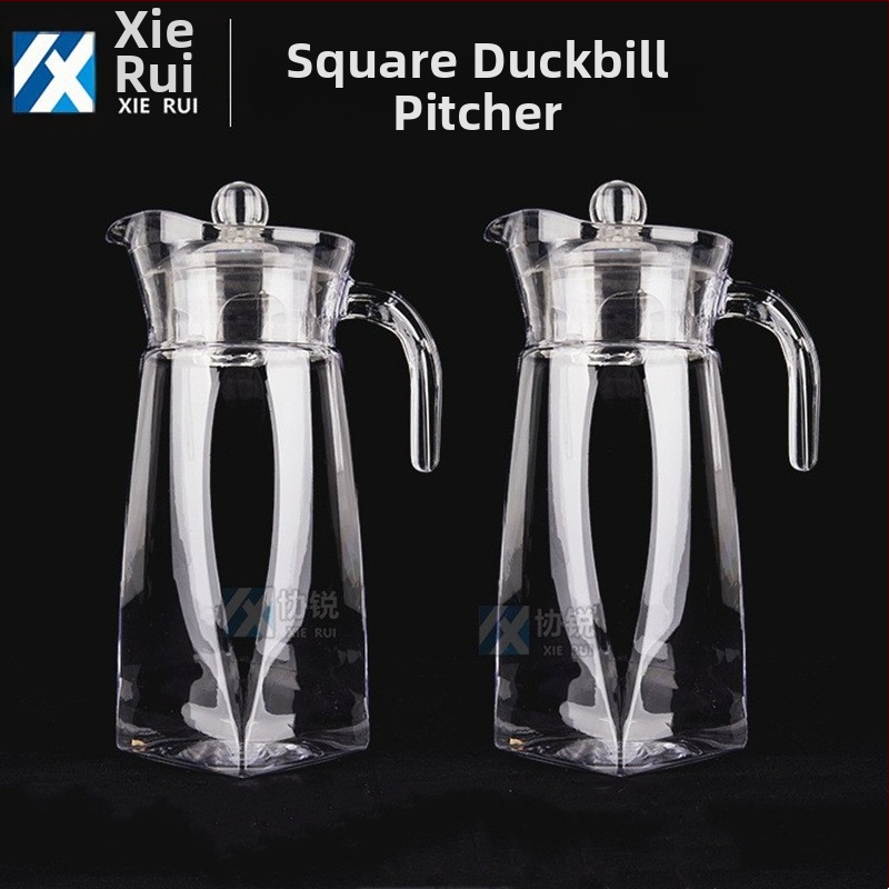 Decanter din plastic și carafă de vin, 1000 ml, transparent, material policarbonat, design modern