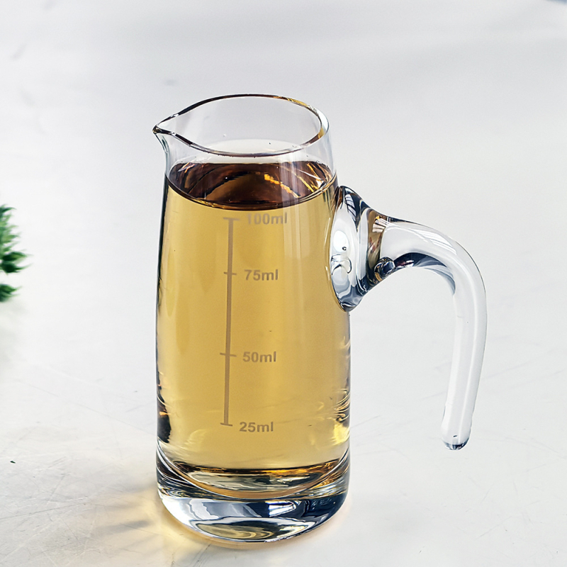 Decantor din cristal pentru băuturi, cu scară de măsurare, pentru uz casnic, hoteluri și restaurante