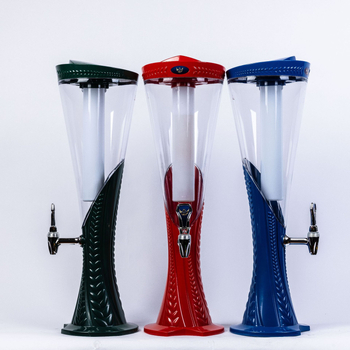 Dispenser de bere comercial, capacitate 1,5 L/2 L, design cu spicul de grâu, finisaj electroplacat, capacitate mare