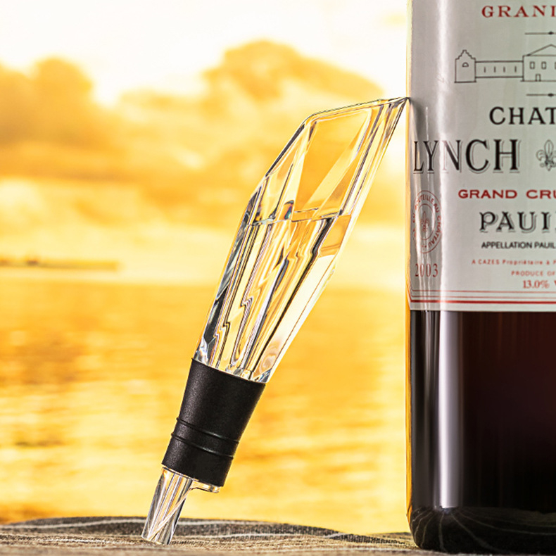 Decantor de vin roșu în stil diamant, turnare rapidă