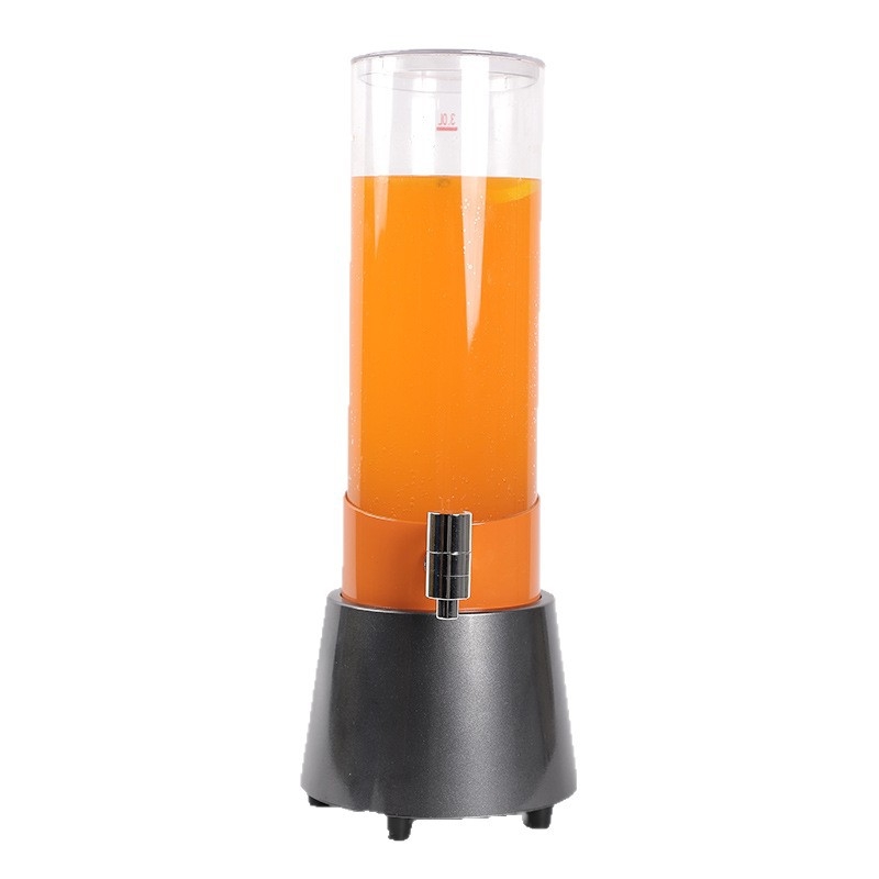 Dispenser luminos pentru băuturi, capacitate dublă 3L/2L, în formă de butoi rotund, cu robinet, turn de bere