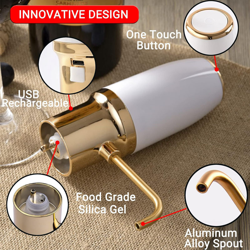 Aeratator electric pentru vin cu USB
