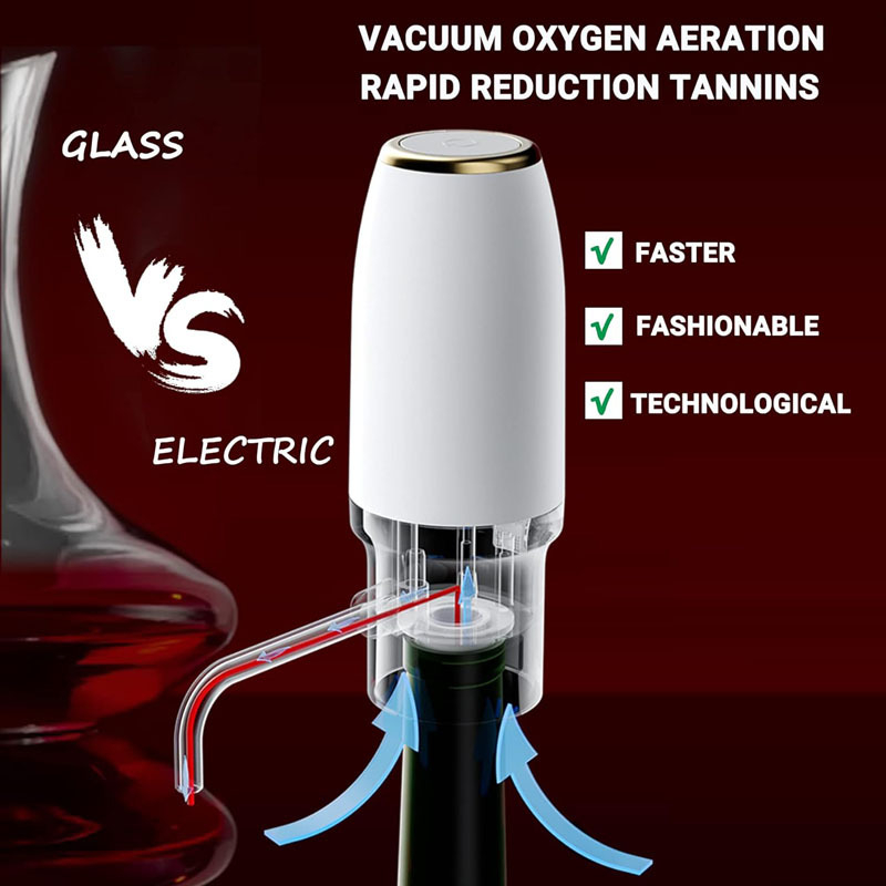 Aeratator electric pentru vin cu USB