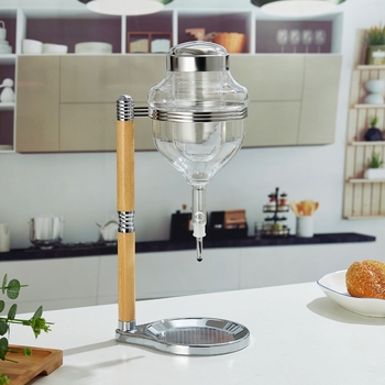 Set de sake din sticlă: sticlă pentru sake cald, răcitor cu gheață în stil japonez și decantor cu picurare