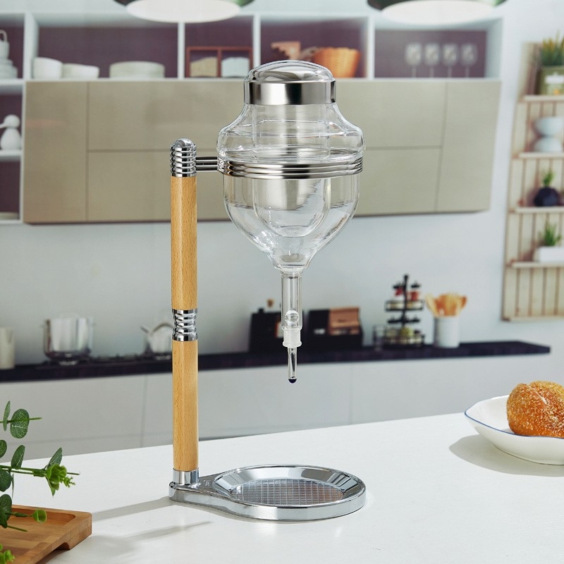 Set de sake din sticlă: sticlă pentru sake cald, răcitor cu gheață în stil japonez și decantor cu picurare