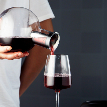 Decantator de vin în stil cascadă, aerare rapidă, sticlă de cristal, filtru de vin și separator, set de vin