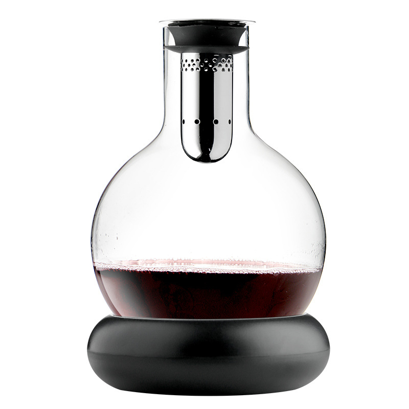 Decantator de vin în stil cascadă, aerare rapidă, sticlă de cristal, filtru de vin și separator, set de vin
