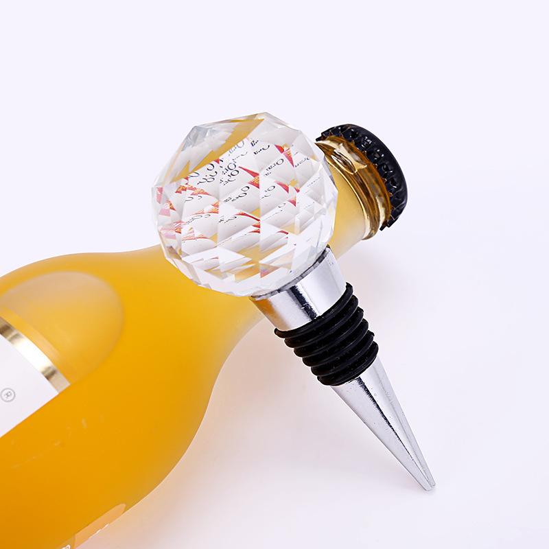 LUTIANNENG Dop pentru sticlă în formă de lebădă din cristal diamant, sigilare proaspătă, decor de casă creativ