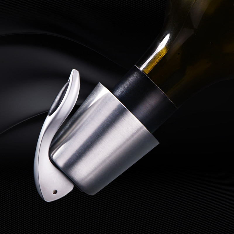 Stopper pentru vin din silicon cu etanșare vid din oțel inoxidabil 304 pentru sticle de vin