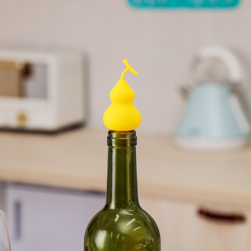2022 Stop pentru sticlă de vin, în formă de dovleac, din silicon creativ, capac sigilat pentru conservarea prospețimii, decorativ pentru șampanie și vin roșu