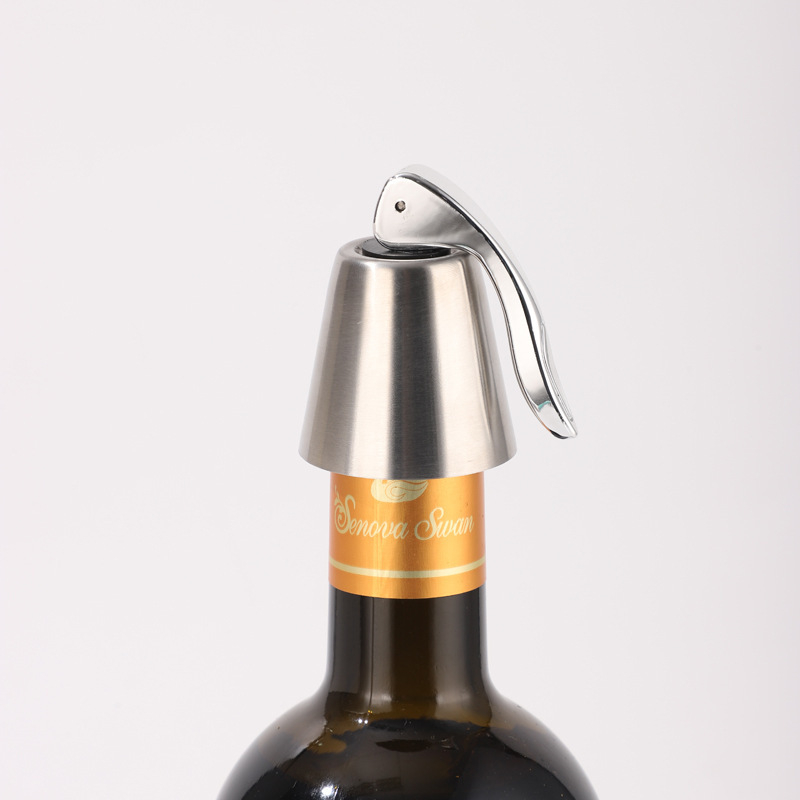 Dop de vin din oțel inoxidabil cu sigilare la vid, universal pentru vinuri și șampanie, utilizare casnică.