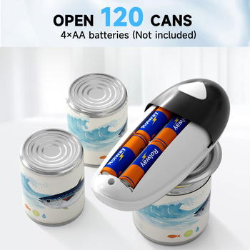 Deschizător electric de conserve portabil, multifuncțional, complet automat, cu mecanism magnetic