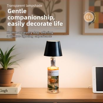 Lampa do fľaše vína s uzáverom – nočná svetlá a ambientné osvetlenie (dobíjateľná)