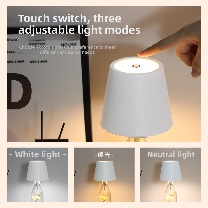 Lampa do fľaše vína s uzáverom – nočná svetlá a ambientné osvetlenie (dobíjateľná)