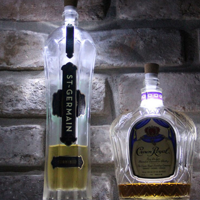 Capac de vin cu LED – dop din plută iluminat, 15 LED, întrerupător rotativ