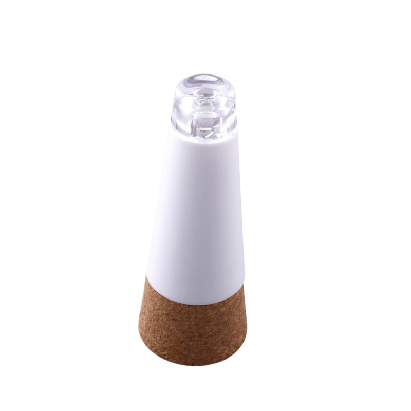 Capac de vin cu LED – dop din plută iluminat, 15 LED, întrerupător rotativ