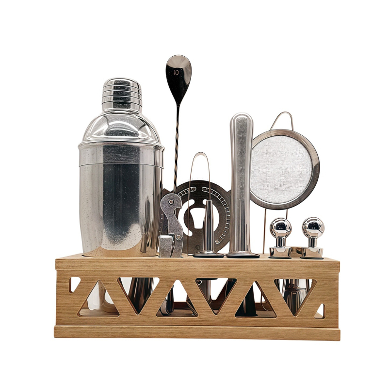 Set shaker cocktail din oțel inoxidabil 304, 13 piese
