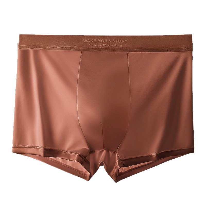 Luksuzne muške boxerice od Ice Silk satena, prozračne, antibakterijske, bešivne, velike veličine