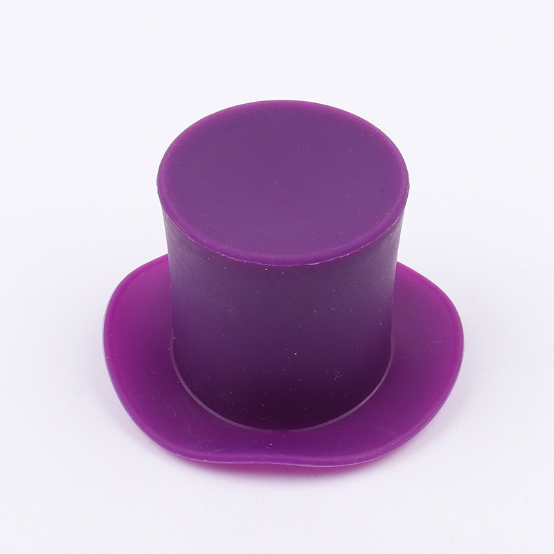 Dop de vin din silicon, cu formă de pălărie de cowboy, etanșare împotriva prafului, silicon alimentar