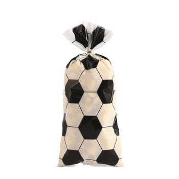 Pungi plate din plastic ZIP-Lock pentru bomboane și gustări, cu imprimeu fotbal
