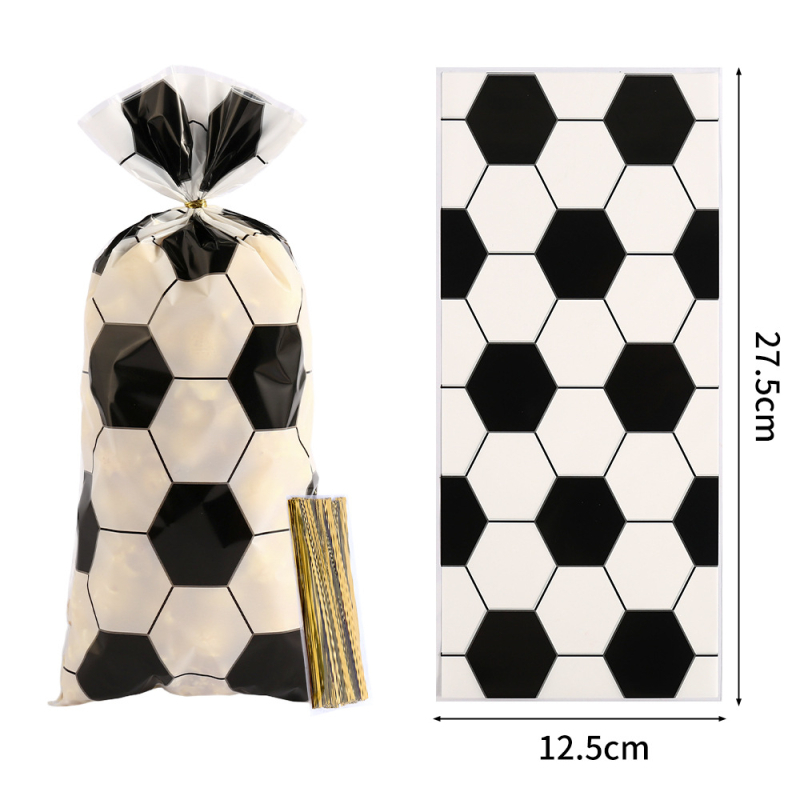 Pungi plate din plastic ZIP-Lock pentru bomboane și gustări, cu imprimeu fotbal