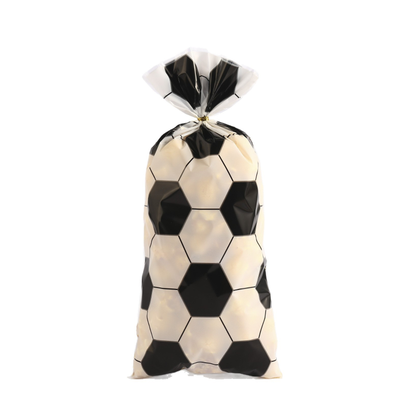 Pungi plate din plastic ZIP-Lock pentru bomboane și gustări, cu imprimeu fotbal