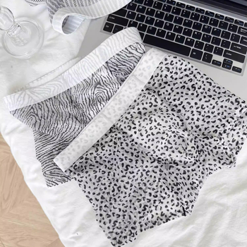 Muške boxerske hlačice od ice silk, velike veličine, antibakterijske, pletene, najlon tkanina s viscose podstavom, uzorci: kamuflaža, geometrijski, zebri otisak