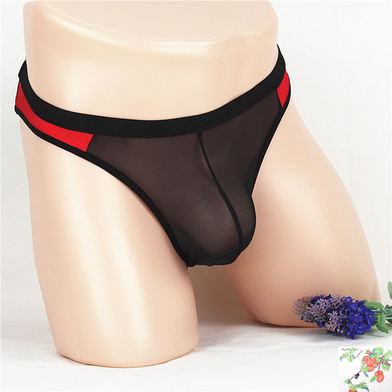 Muške mrežaste gaćice s niskim strukom, prozirni ice-silk materijal, prozračan