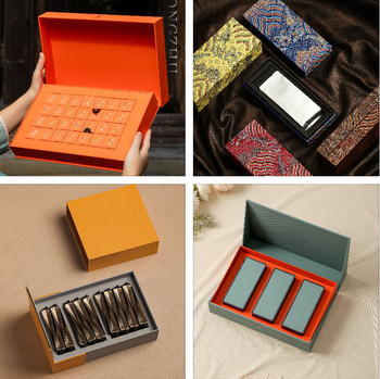 Set de ceai cadou cu recipient din metal gol: Da Hong Pao, Tieguanyin, Ceai de rocă cu scorțișoară, Jin Jun Mei – recipient metalic personalizabil