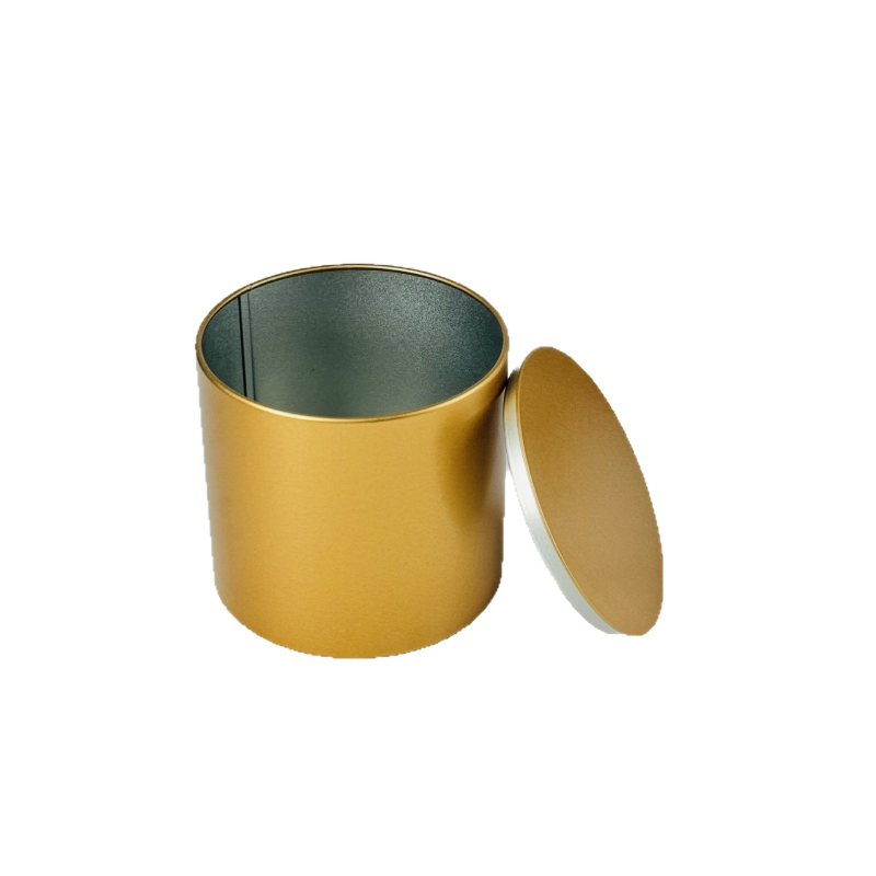 Cutie circulară din tablă pentru ceai, 50 g, sigilată, pentru frunze de ceai, ceai negru, ceai verde, pudră de matcha, boabe de cafea