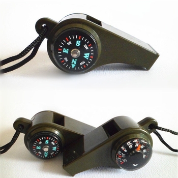 Zviždaljka za spašavanje 3-u-1 sa narukvicom, termometrom i kompasom – vanjska višenamjenska zviždaljka