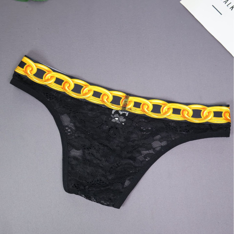 Seksi prozirne čipkaste muške gaćice s niskim strukom, prednji trokut i proziran dizajn