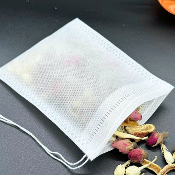 Pungă cu șnur 12×14 cm, din material nețesut, de unică folosință pentru ceai și condimente, pungă pentru fierbere/infuzie plante medicinale