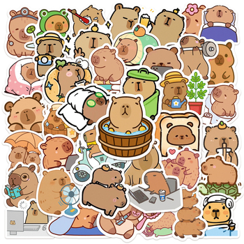 50 de autocolante cu capybara pentru jurnal DIY - autocolante rezistente la apă pentru cănile