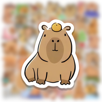 50 de autocolante cu capybara pentru jurnal DIY - autocolante rezistente la apă pentru cănile