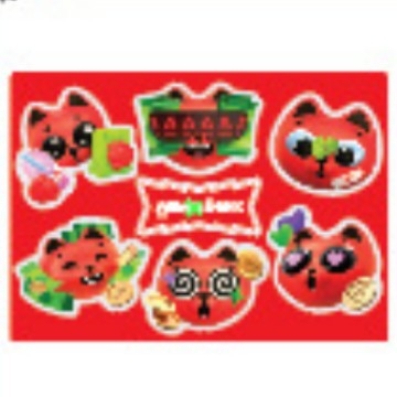 Set de autocolante epoxidice cu prințesă în stil K, imprimare PVC lăptos alb, design gumă de mestecat roșie rusă, dimensiune 9×17.5