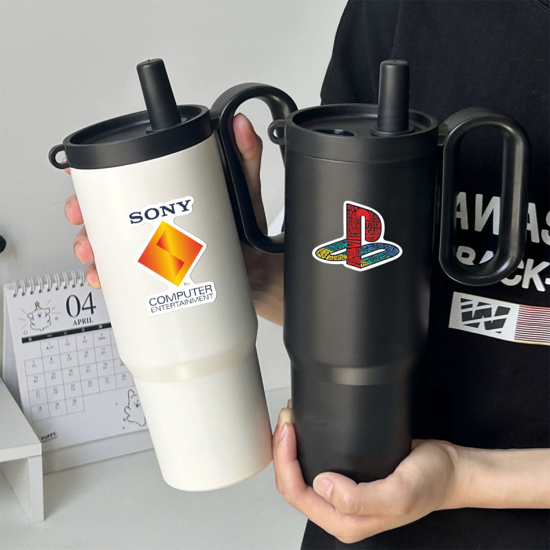 Set de 50 autocolante impermeabile pentru laptopuri și agende, cu temă PS jocuri - design cultural și creativ pentru decor de scenă