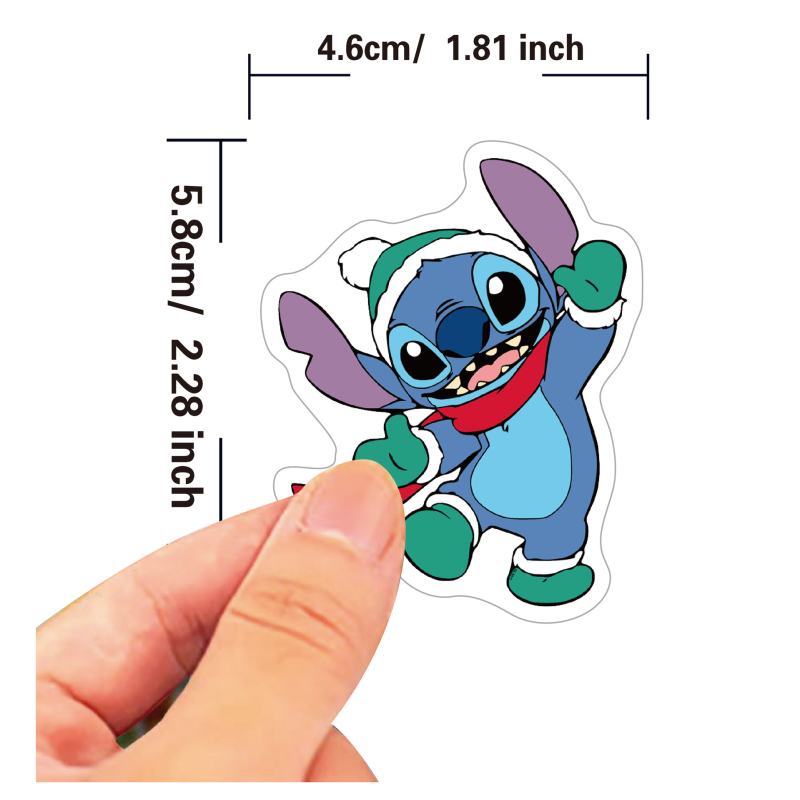 50 autocolante Stitch drăguțe pentru ghiozdan și termos