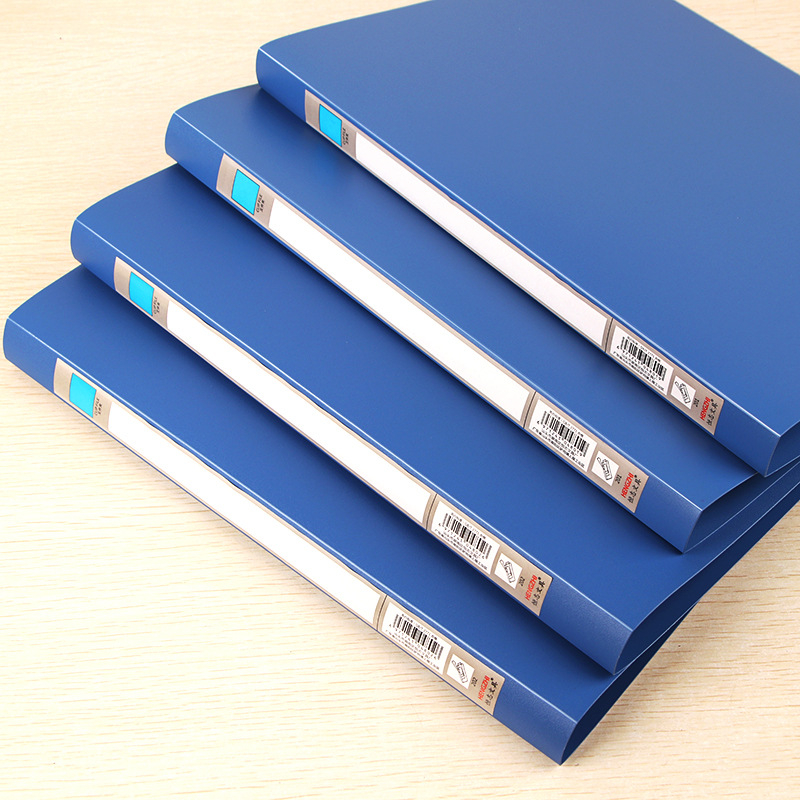 Dosar plastic albastru A4 cu clemă dublă pentru documente